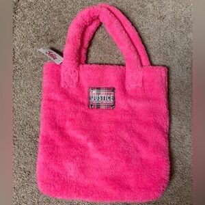 NWT- Pink Furry Justice Bag